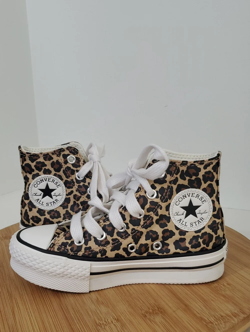 Converse CTAS Eva Toddler Platform Hi Top Sneakers Leopard Print Size 12 NIB